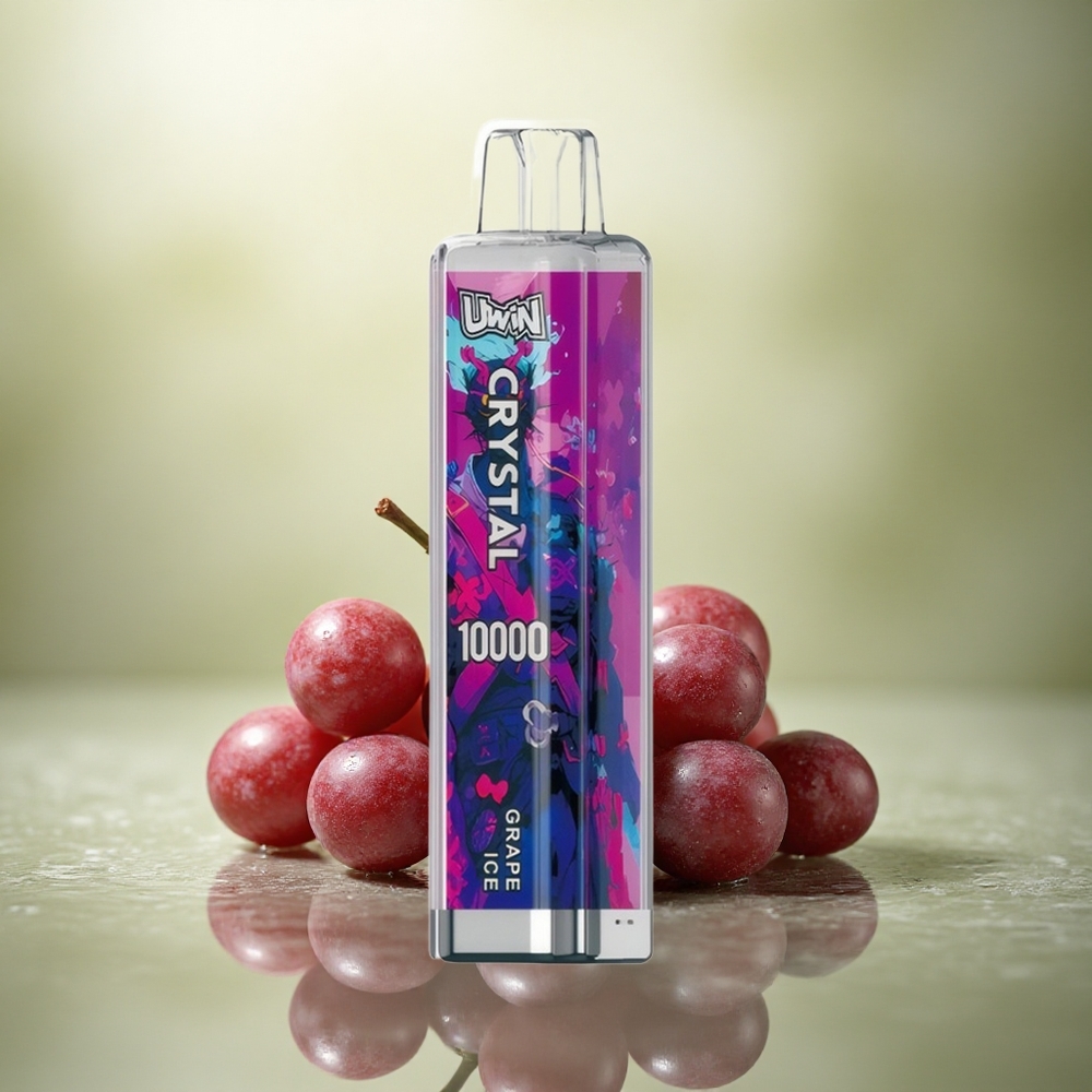 Uwin Crystal 10000 Puffs Uva Helada RGB con 5% de nicotina y 650mAh
