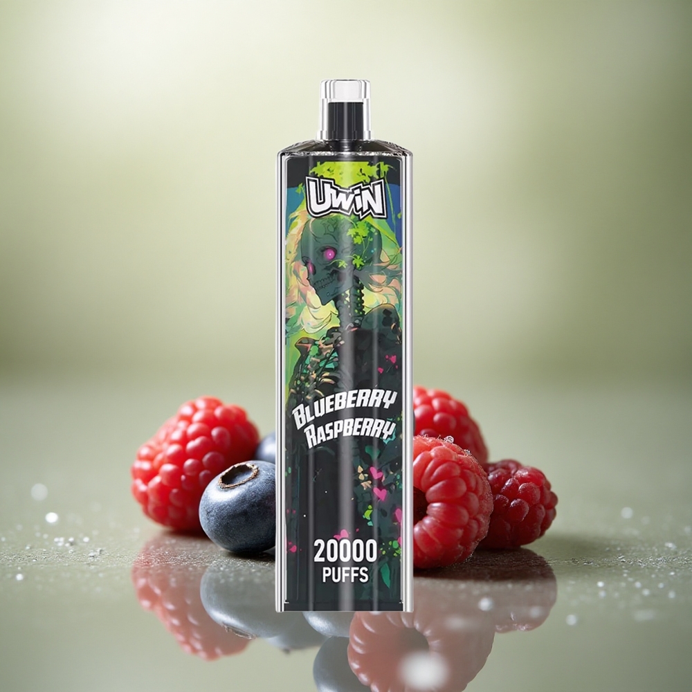 Uwin Shisha Hookah Crystal 20000 Puffs Arándano Frambuesa 0% Nicotina 650 mAh