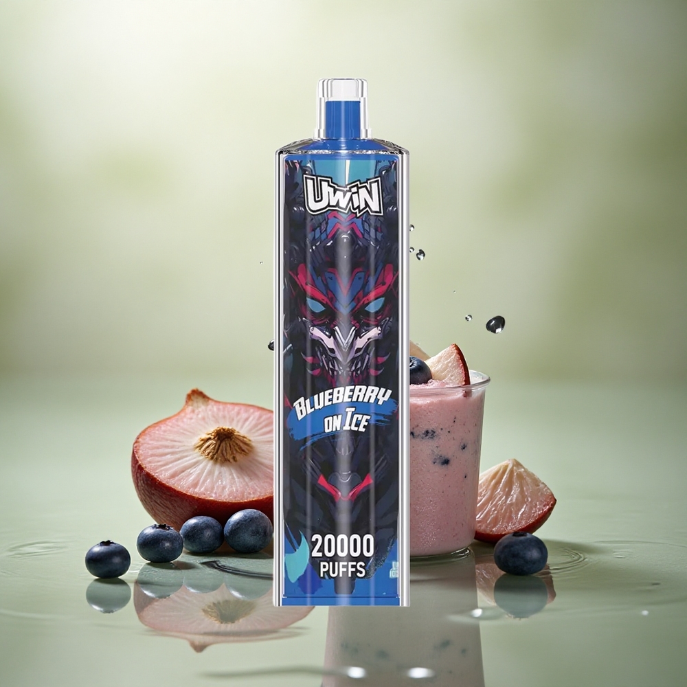 Uwin Shisha Hookah Crystal 20000 Puffs Arándano en Hielo con Batería 650 mAh y Coil Mesh