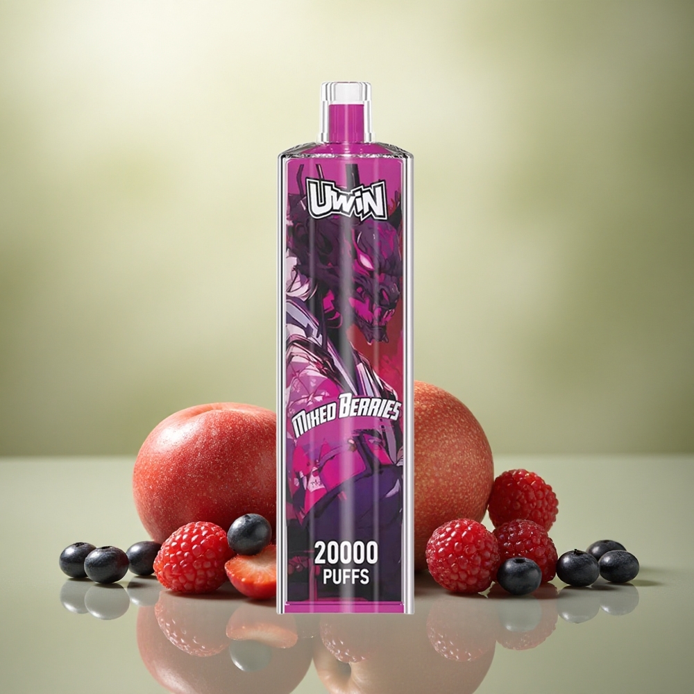 Uwin Shisha Hookah Crystal 20000 Puffs Bayas Mixtas Crystal con batería 650 mAh y bobina Mesh