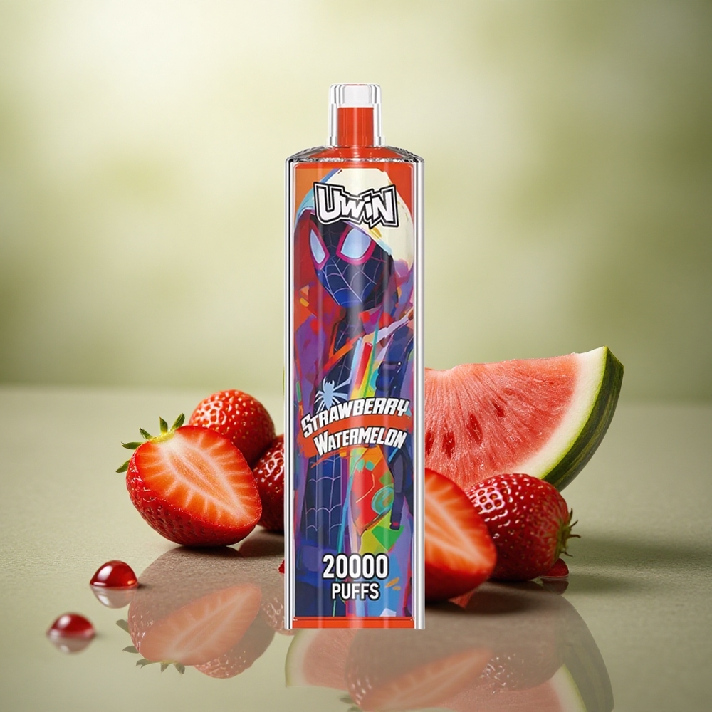 Uwin Shisha Hookah Crystal 20000 Puffs Fresa Sandía Sin Nicotina Recargable 650mAh