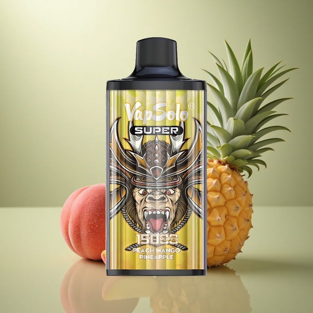Vapsolo Super 15000 Puffs Durazno Mango Piña con 40ml de líquido y 850mAh