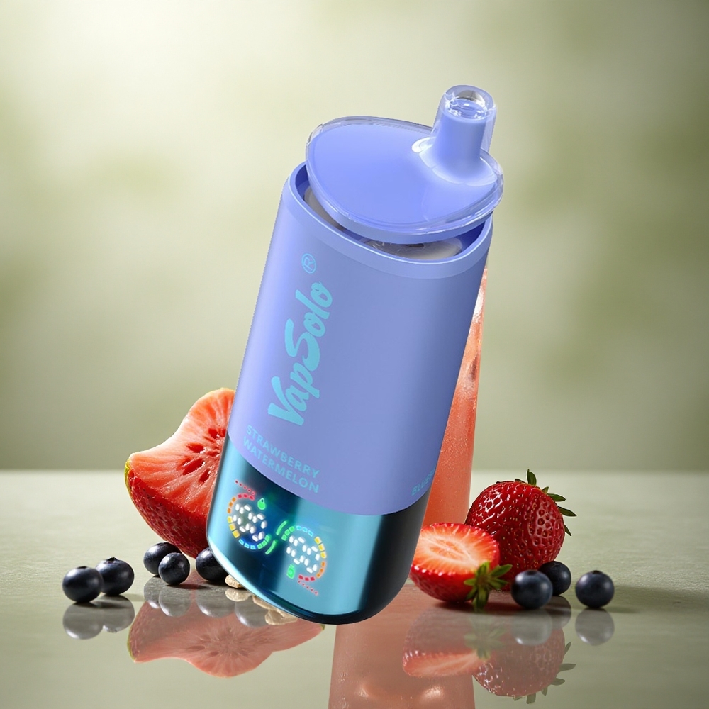 Vapsolo Triple 30000 Puffs Fresa Sandía & Arándano Hielo con 40ml de E-Líquido y Nicotina 50mg/ml