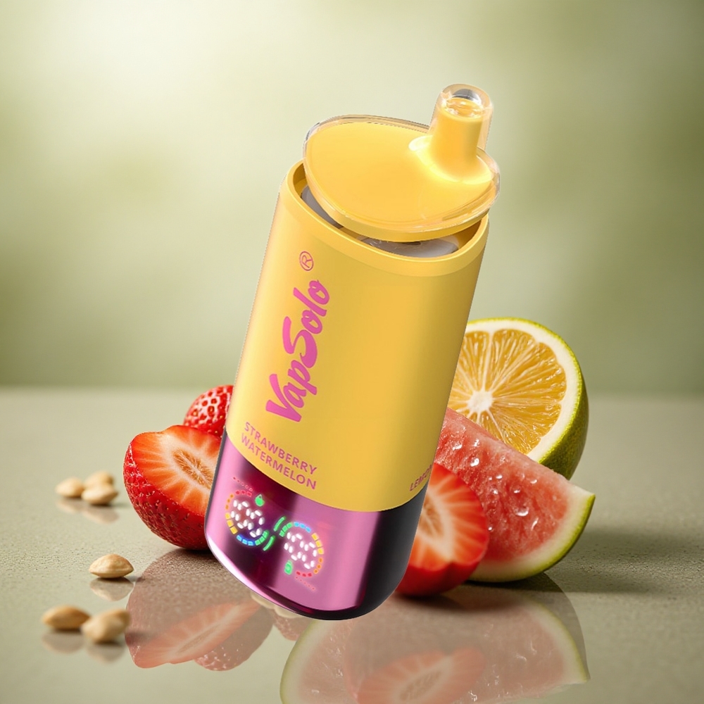 Vapsolo Triple 30000 Puffs Fresa Sandía & Limón Melocotón - Tipo-C, 40ml, Nicotina 20mg/ml