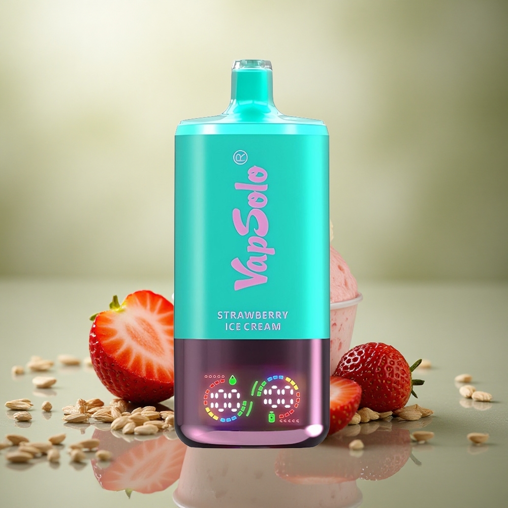 Vapsolo Triple 30000 Puffs Helado de Fresa con 40ml de E-Líquido y Nicotina 20mg/ml
