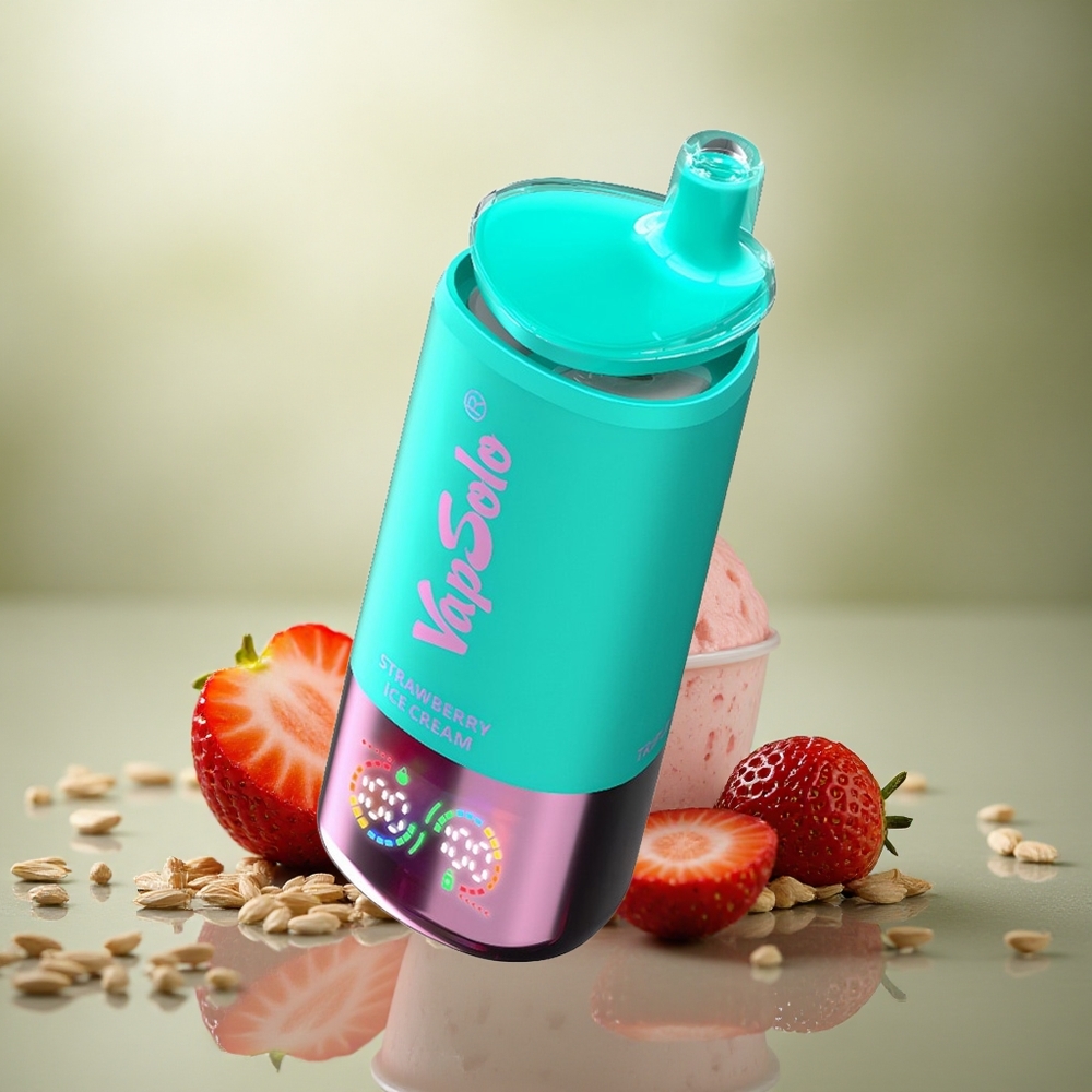 Vapsolo Triple 30000 Puffs Helado de Fresa con 40ml de E-Líquido y Nicotina 20mg/ml