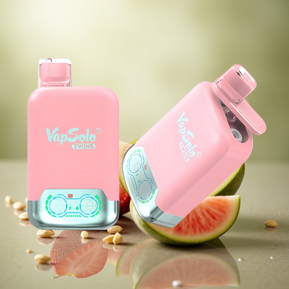 Vapsolo Twins 20000 Puffs Fresa Helada & Mango Melocotón Sandía con 40 ml de Líquido y Nicotina 20mg/ml