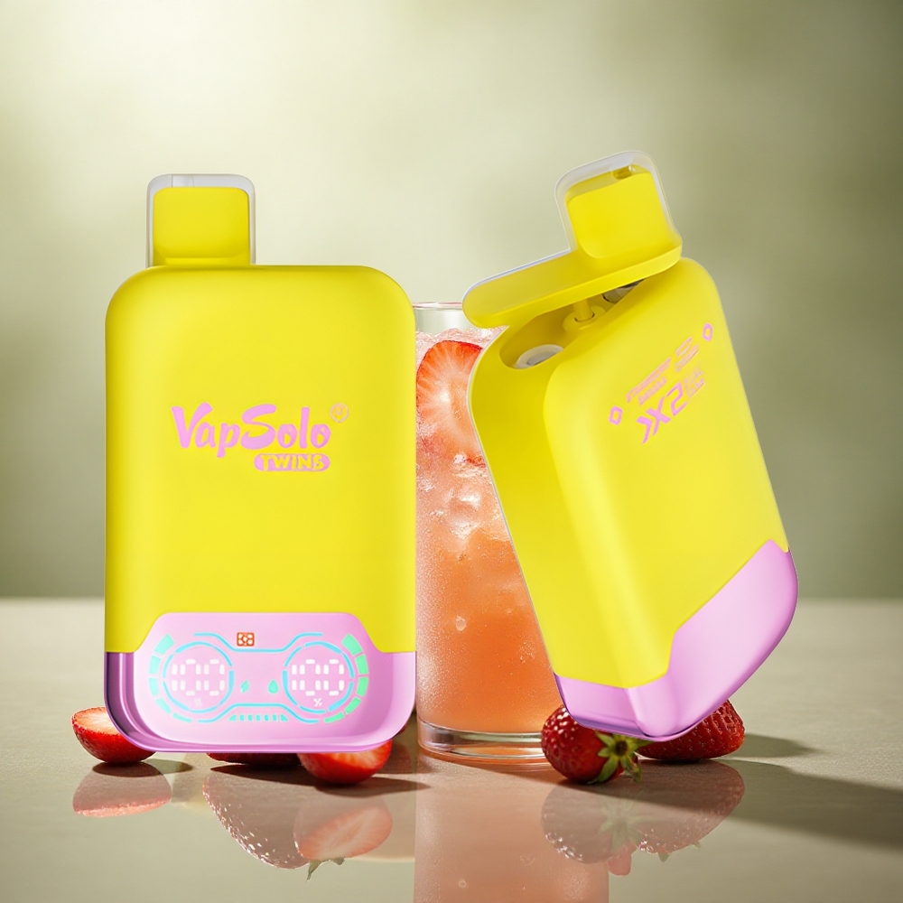 Vapsolo Twins 20000 Puffs Fresa Plátano & Cereza Efervescente con 40ml de Líquido y Nicotina 20mg/ml