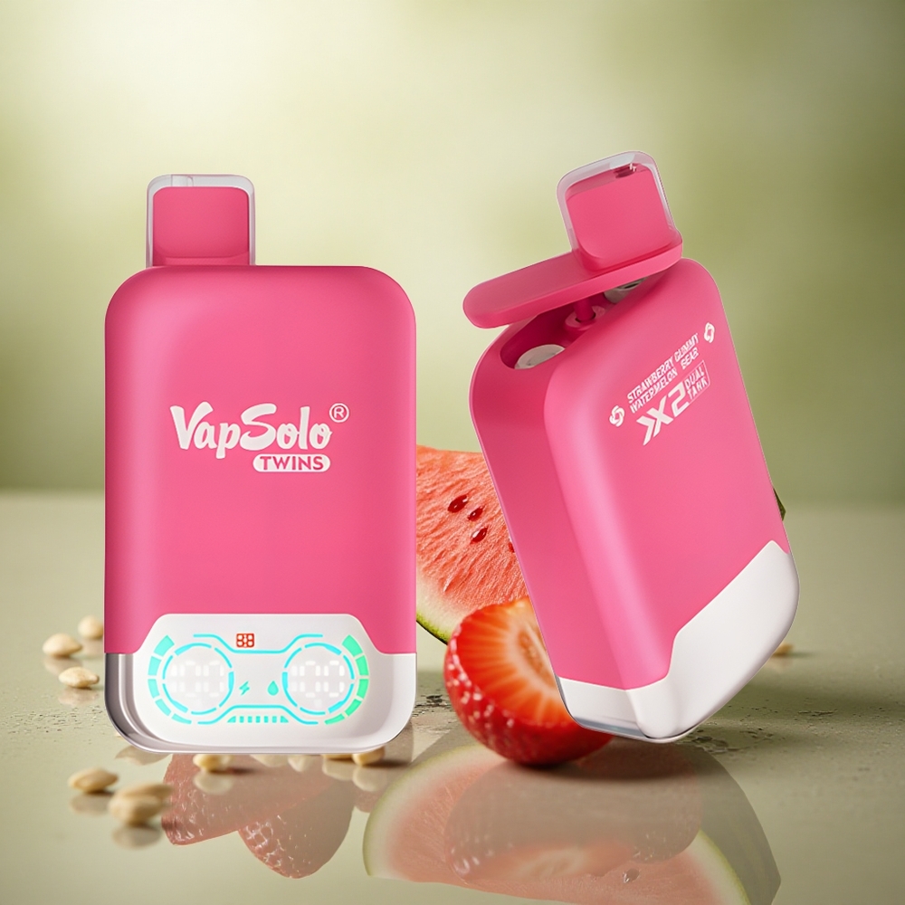 Vapsolo Twins 20000 Puffs Fresa Sandía & Ositos de Goma - 40 ml, Nicotina 20mg/ml, Tipo-C
