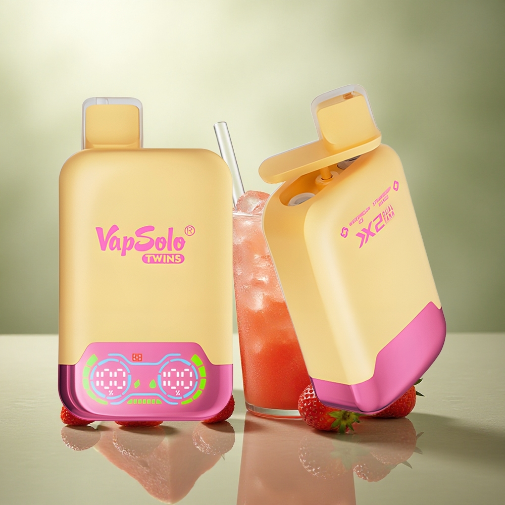 Vapsolo Twins 20000 Puffs Sandía Helada & Fresa Mango 40ml 20mg Nicotina Tipo-C