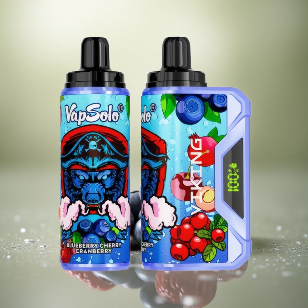 VapSolo VIKING 12000 Puffs Arándano Cereza Zarzamora Tipo-C 22ml Nicotina 20mg/ml