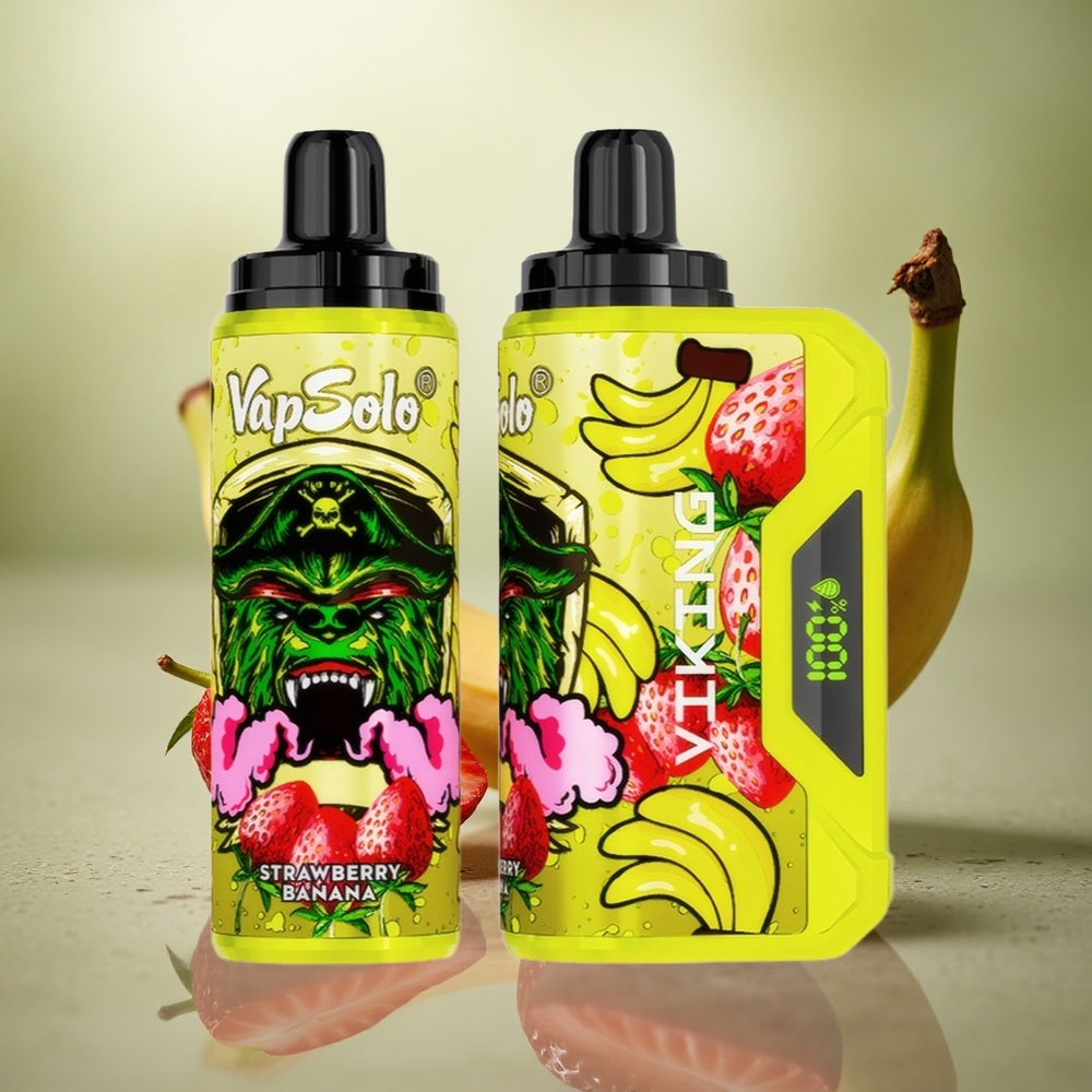 VapSolo VIKING 12000 Puffs Fresa Banana Tipo-C 22ml Nicotina
