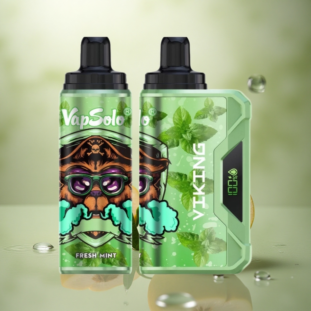 VapSolo VIKING 12000 Puffs Menta Fresca Tipo-C 22ml Nicotina