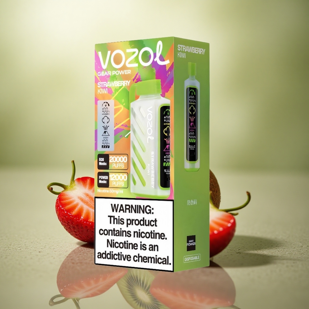 VOZOL Gear Power 20000 Puffs Fresa Kiwi con Dual Mesh Coil y 20mL