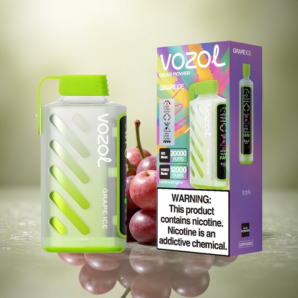 VOZOL Gear Power 20000 Puffs Helado de Uva con Dual Mesh y 20mL