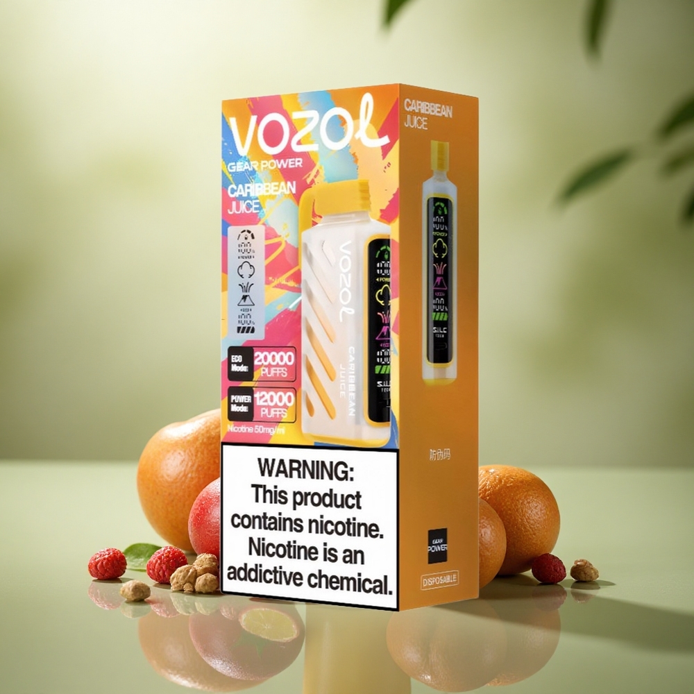 VOZOL Gear Power 20000 Puffs Jugo Caribeño con Dual Mesh Coil y 20mL