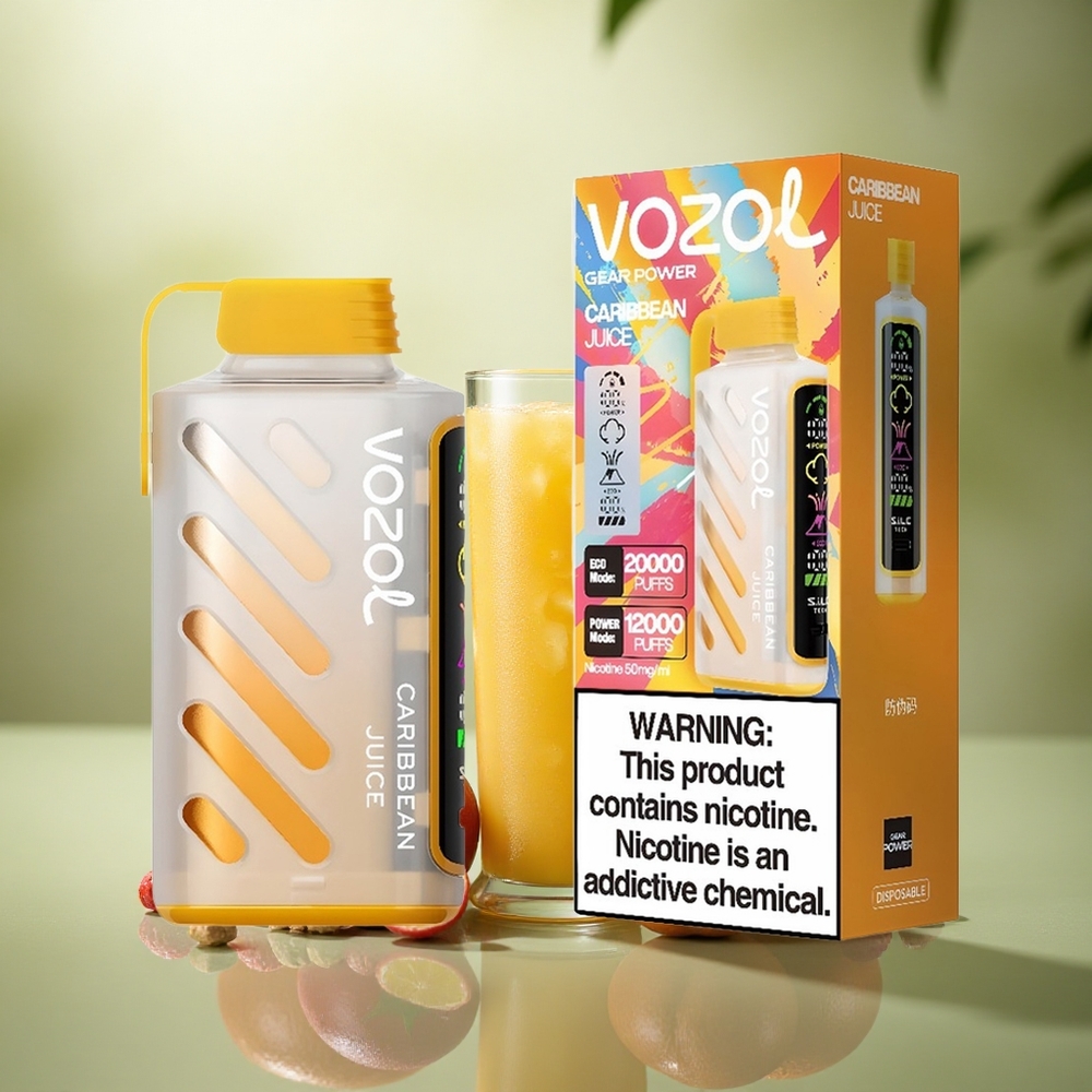 VOZOL Gear Power 20000 Puffs Jugo Caribeño con Dual Mesh Coil y 20mL