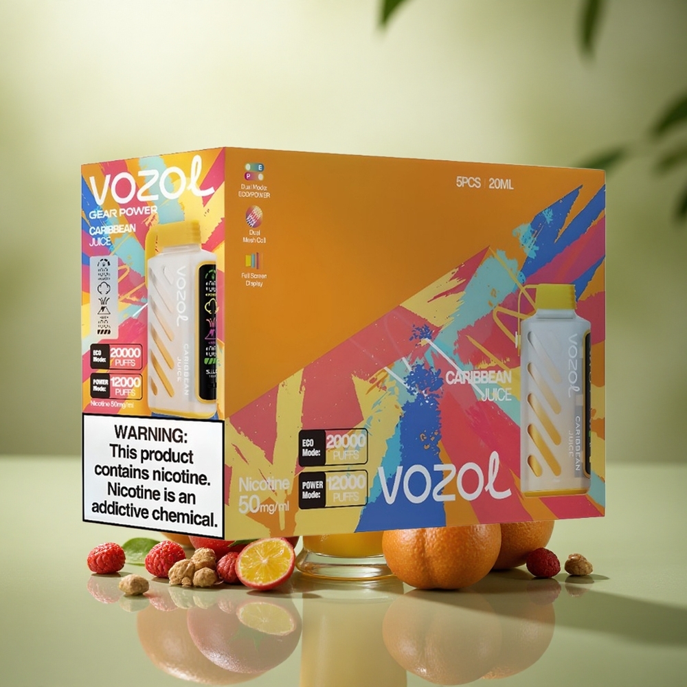 VOZOL Gear Power 20000 Puffs Jugo Caribeño con Dual Mesh Coil y 20mL