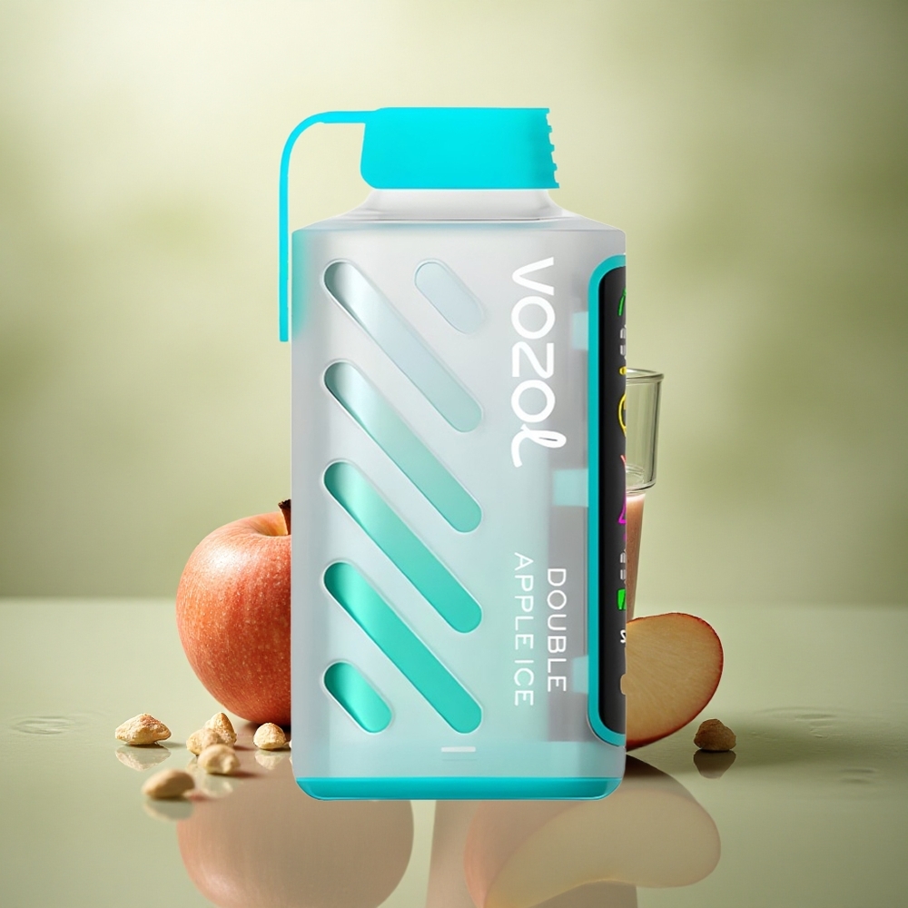 VOZOL Gear Power 20000 Puffs Manzana Doble Hielo con Pantalla Completa y Dual Mesh Coil