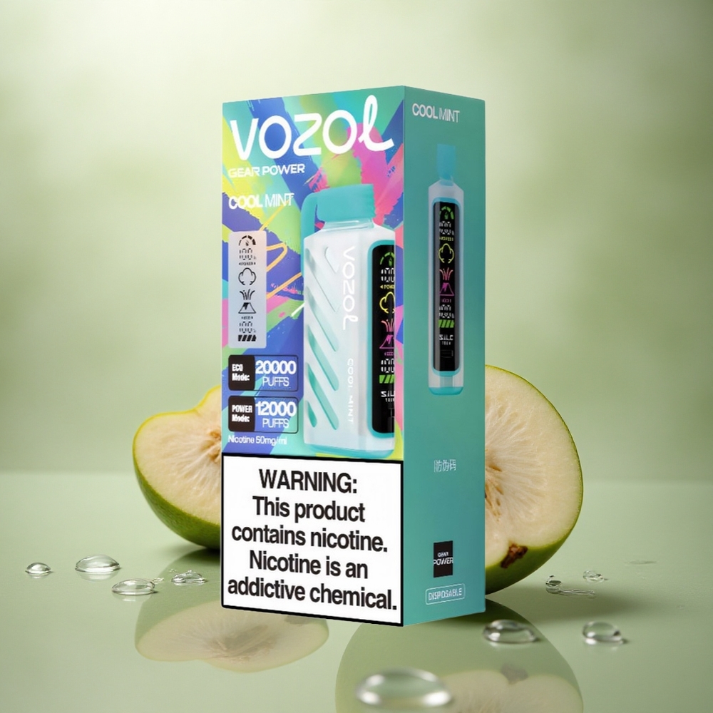 VOZOL Gear Power 20000 Puffs Menta Fresca con Pantalla Completa y Nicotina al 5%