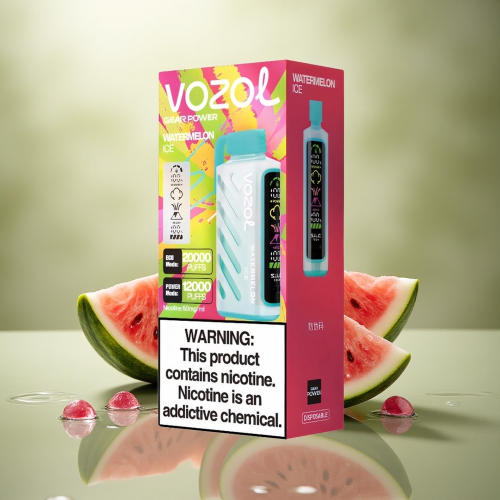 VOZOL Gear Power 20000 Puffs Sandía Hielo con Dual Mesh Coil y 20mL