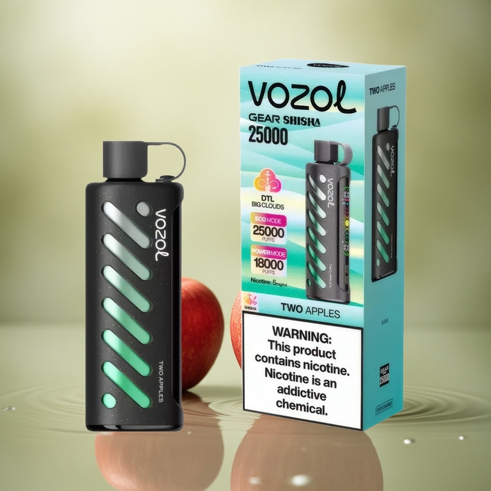 VOZOL Gear Shisha 25000 Puffs Dos Manzanas con 5mg/ml de nicotina y 1000mAh