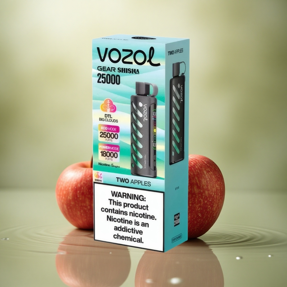 VOZOL Gear Shisha 25000 Puffs Dos Manzanas con 5mg/ml de nicotina y 1000mAh