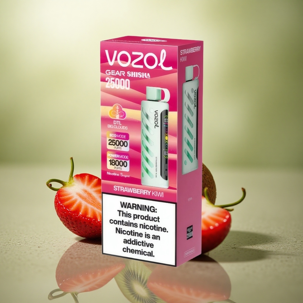 VOZOL Gear Shisha 25000 Puffs Fresa Kiwi con Chip Inteligente y 1000mAh