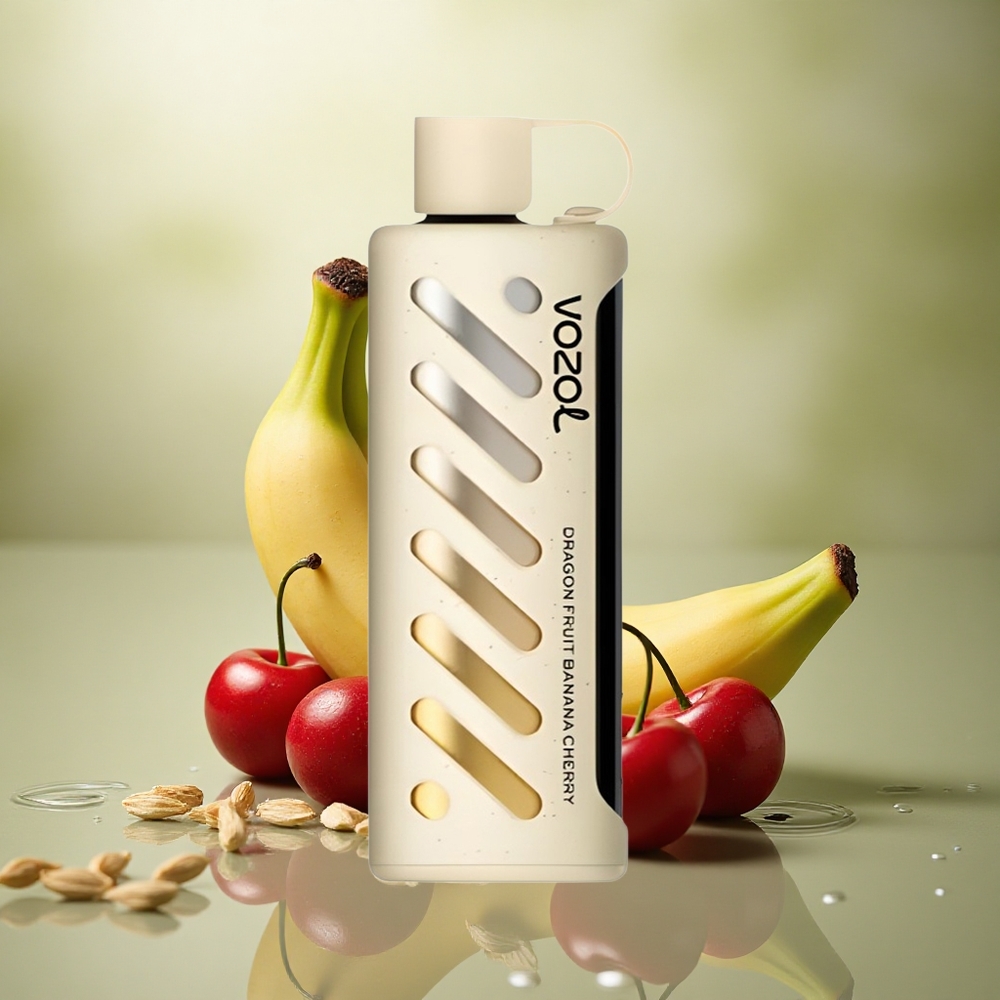 VOZOL Gear Shisha 25000 Puffs Fruta del Dragón Plátano Cereza Dual Mesh 1000mAh