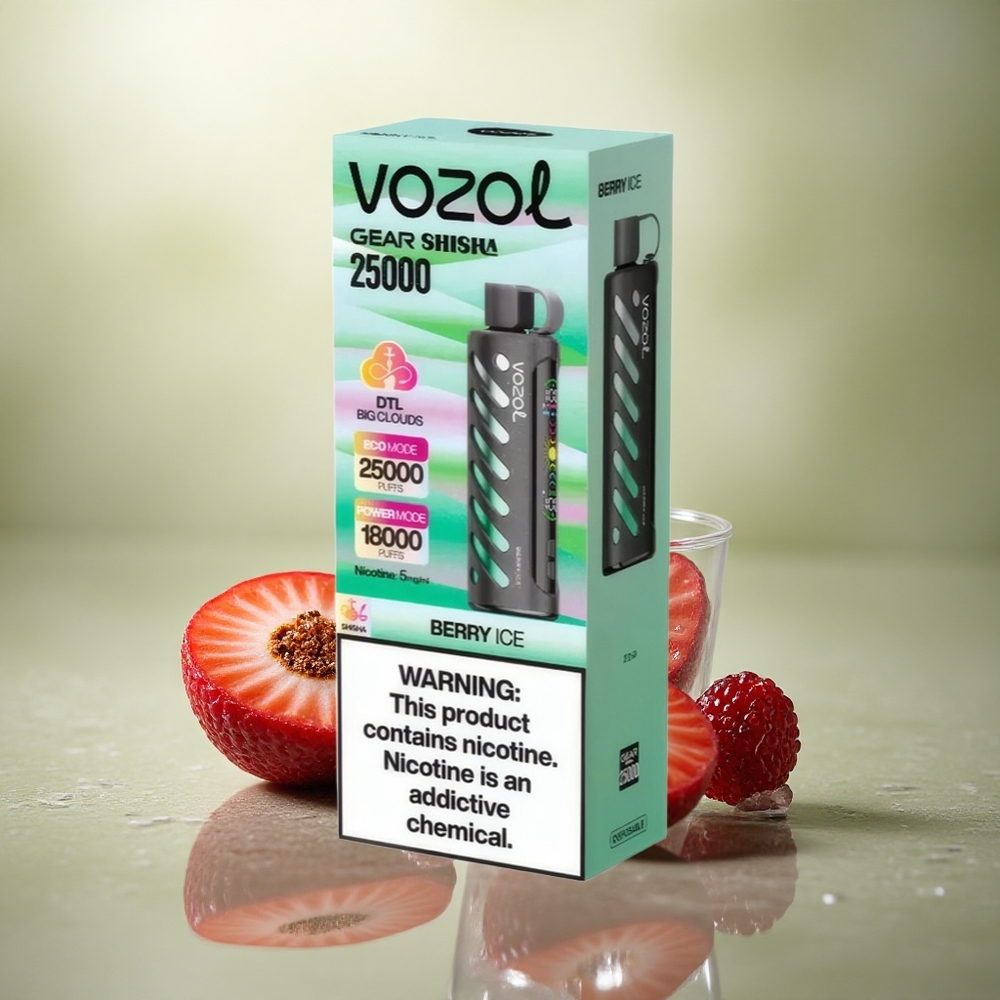 VOZOL Gear Shisha 25000 Puffs Helado de Bayas con 5mg de Nicotina y 1000mAh