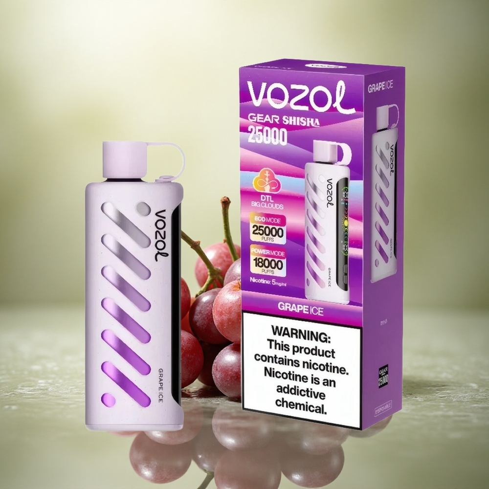 VOZOL Gear Shisha 25000 Puffs Helado de Uva con 5mg/ml de Nicotina y 1000mAh