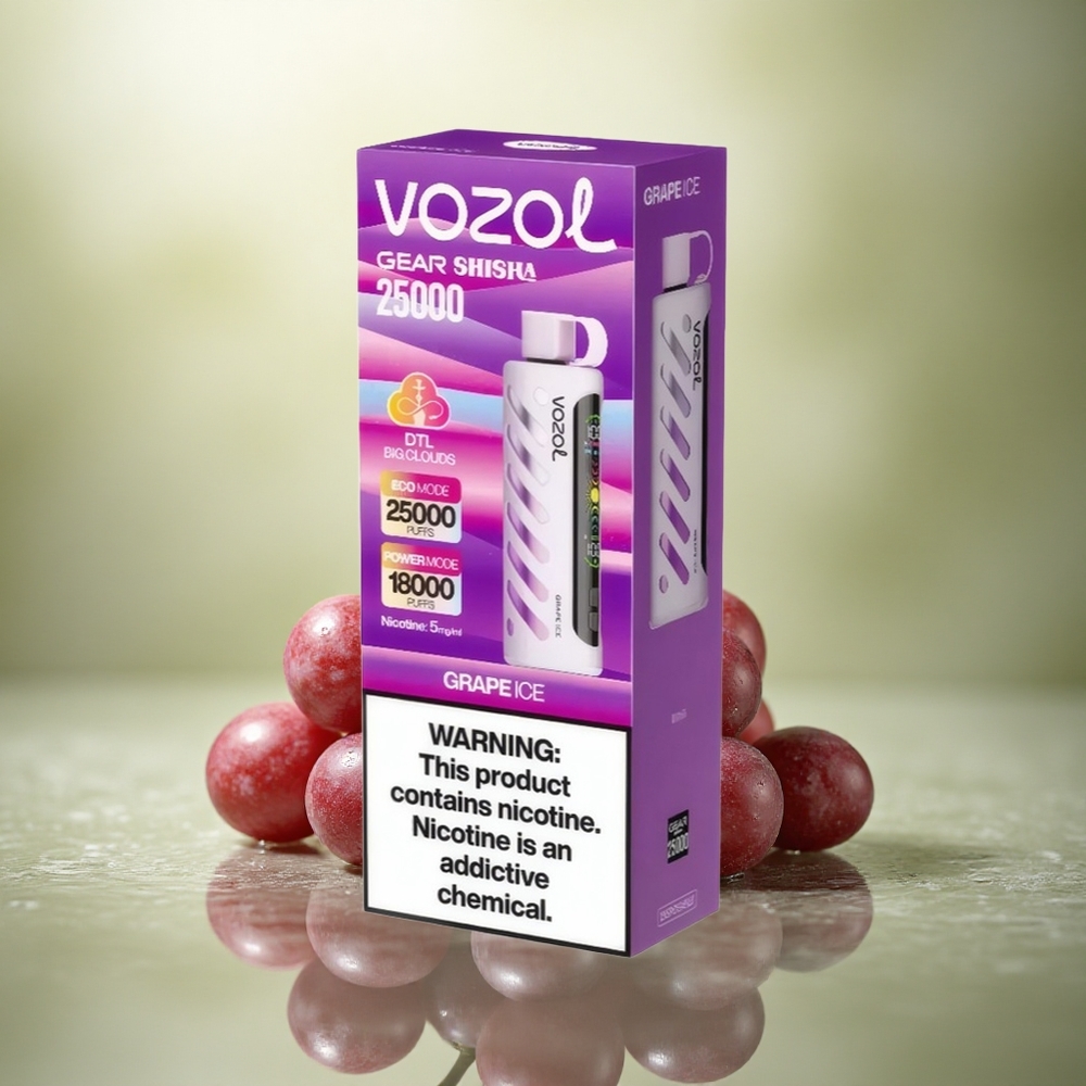 VOZOL Gear Shisha 25000 Puffs Helado de Uva con 5mg/ml de Nicotina y 1000mAh