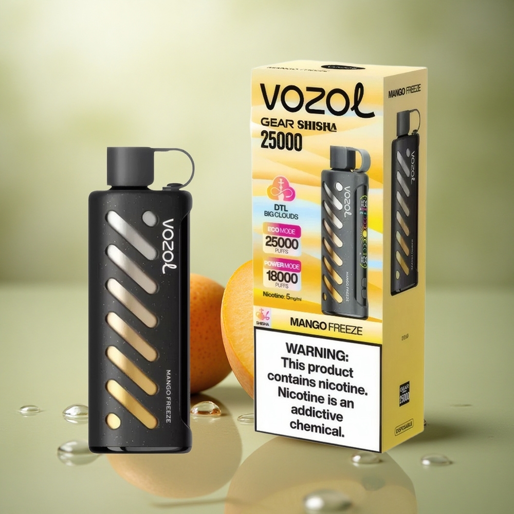 VOZOL Gear Shisha 25000 Puffs Mango Congelado con 5mg/ml de Nicotina y 1000mAh