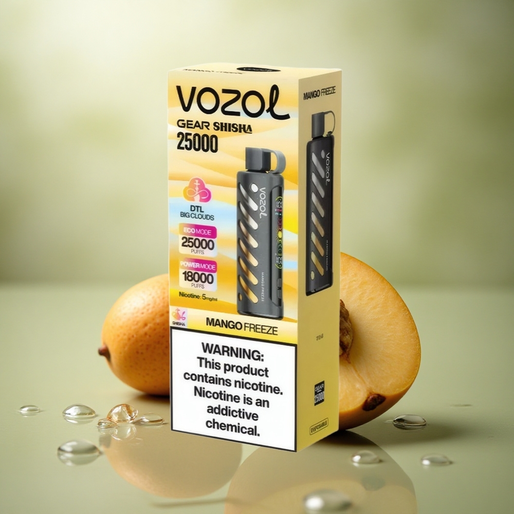 VOZOL Gear Shisha 25000 Puffs Mango Congelado con 5mg/ml de Nicotina y 1000mAh