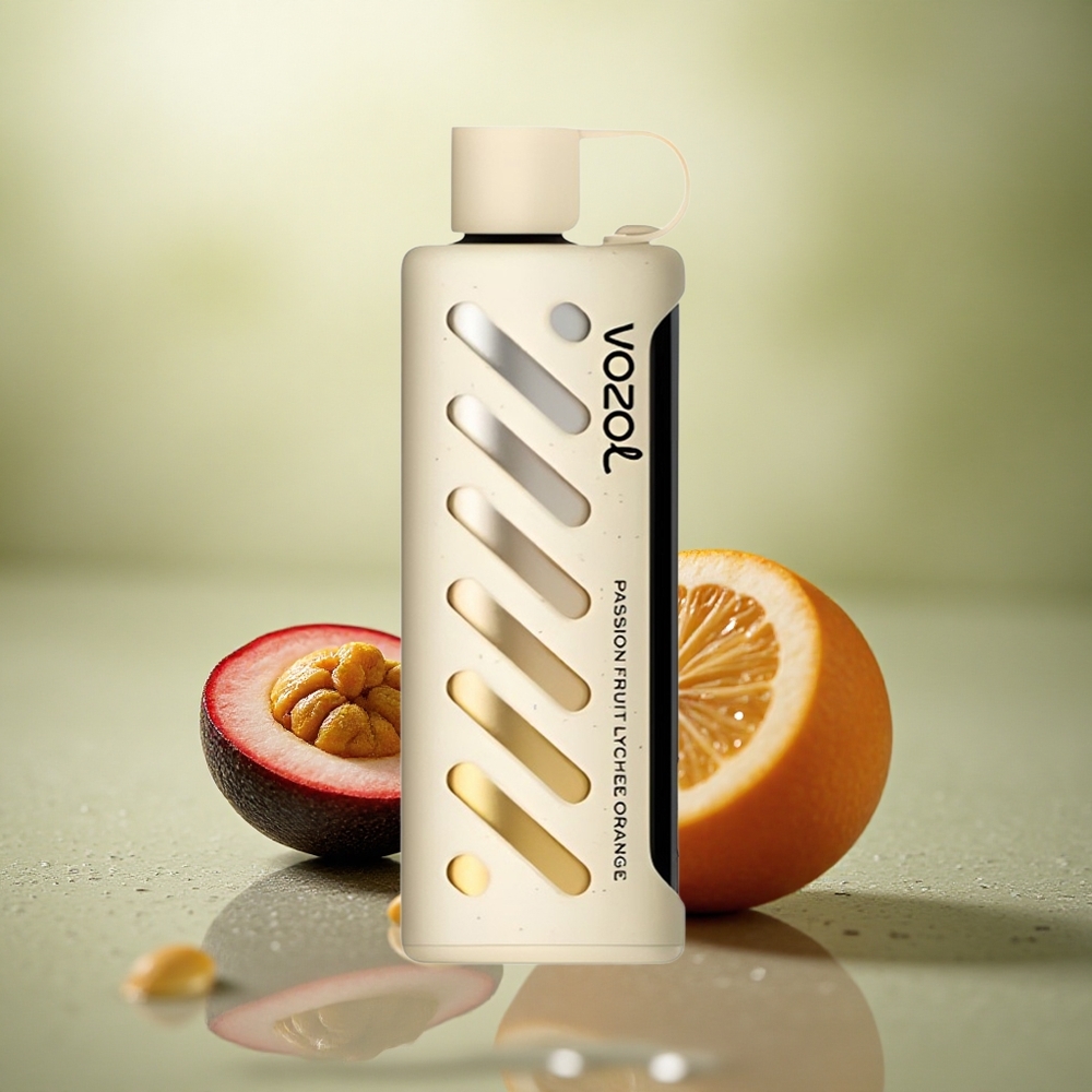 VOZOL Gear Shisha 25000 Puffs Maracuyá Lichi Naranja con Tecnología S.i.L.C y 5mg/ml de Nicotina