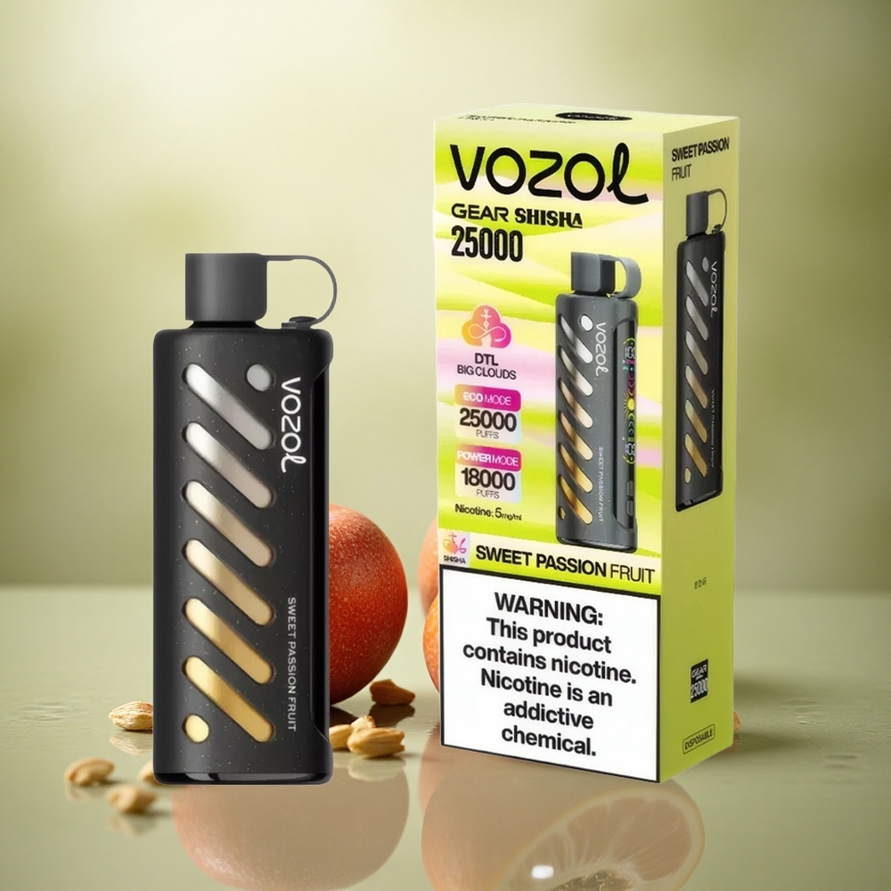 VOZOL Gear Shisha 25000 Puffs Pasión Fruta Dulce con 5mg/ml de nicotina y 1000mAh
