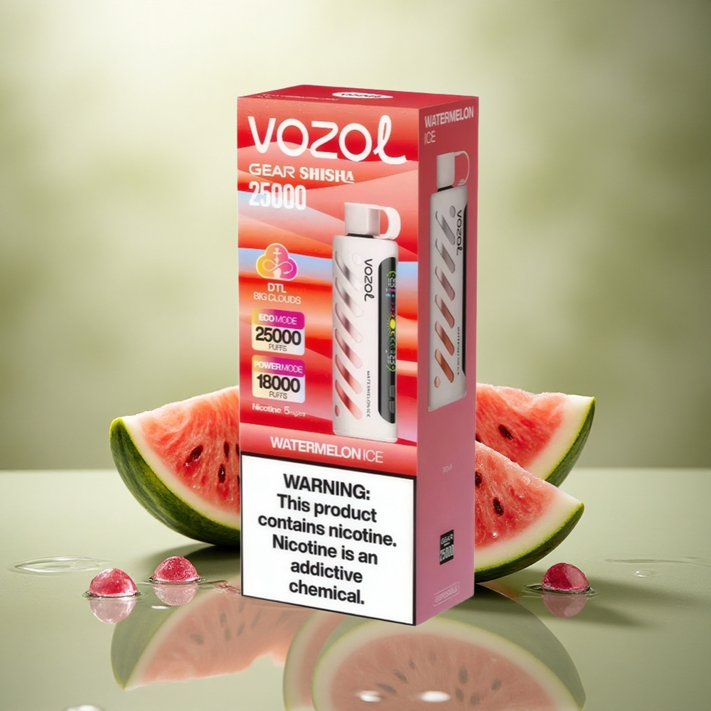 VOZOL Gear Shisha 25000 Puffs Sandía Hielo con 5mg/ml de nicotina y 1000mAh