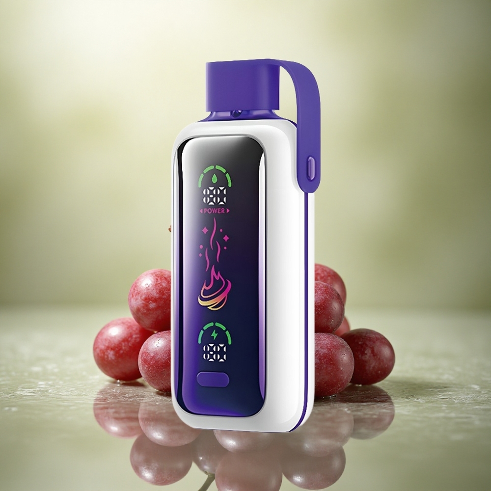 VOZOL Star 20000 Puffs Helado de Uva con Pantalla HD y Dual Mesh