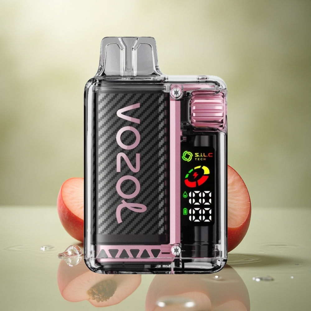 VOZOL Vista 20000 Puffs Helado de Durazno con 2% de Nicotina y Pantalla OLED