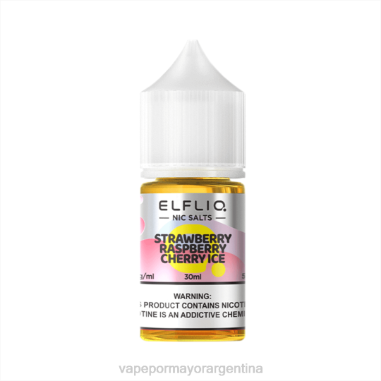 Vape Argentina - ELFBAR ELFLIQ nic sal 30 ml hielo de cereza de frambuesa de fresa LLPR32