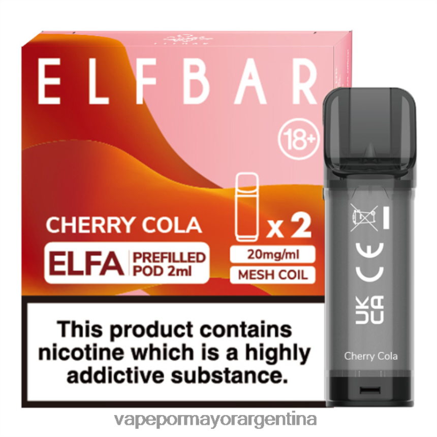 FDLPBF322 cola de cereza - Vaporizador Desechable Al Por Mayor ELFBAR Elfa cápsula precargada - 2 ml - 20 mg (paquete de 2)