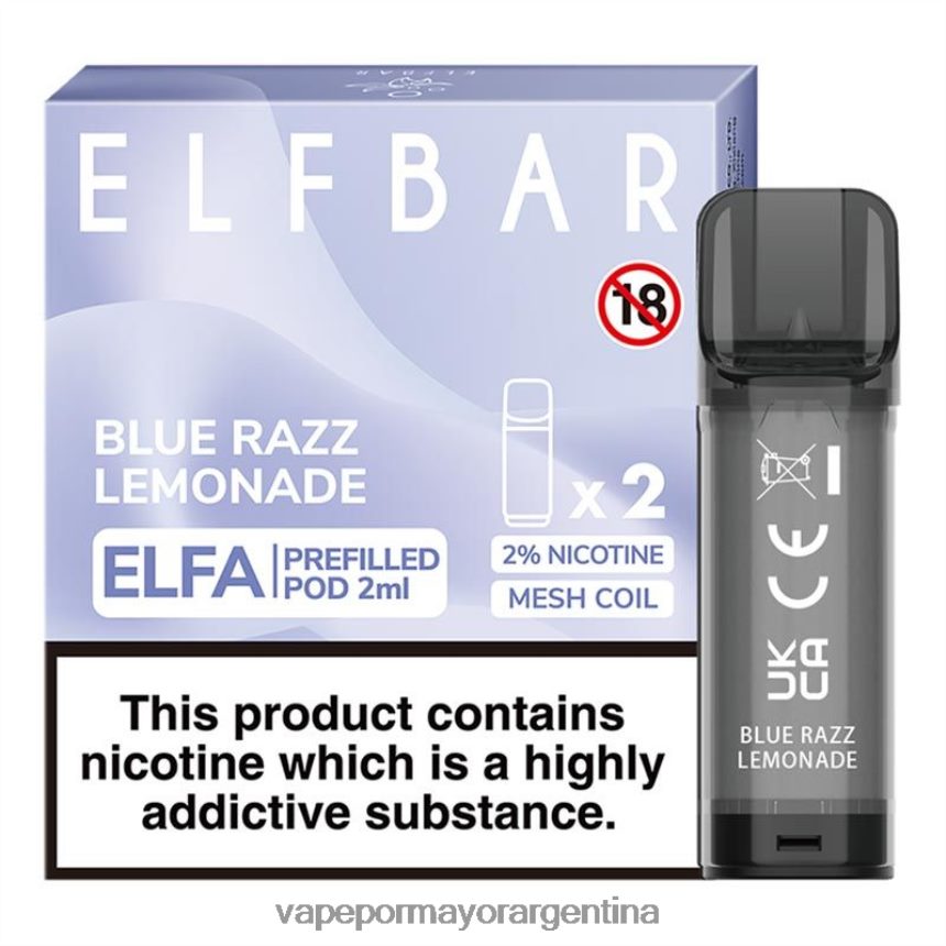 FDLPBF327 limonada azul razz - Productos De Vapeo Al Por Mayor ELFBAR Elfa cápsula precargada - 2 ml - 20 mg (paquete de 2)