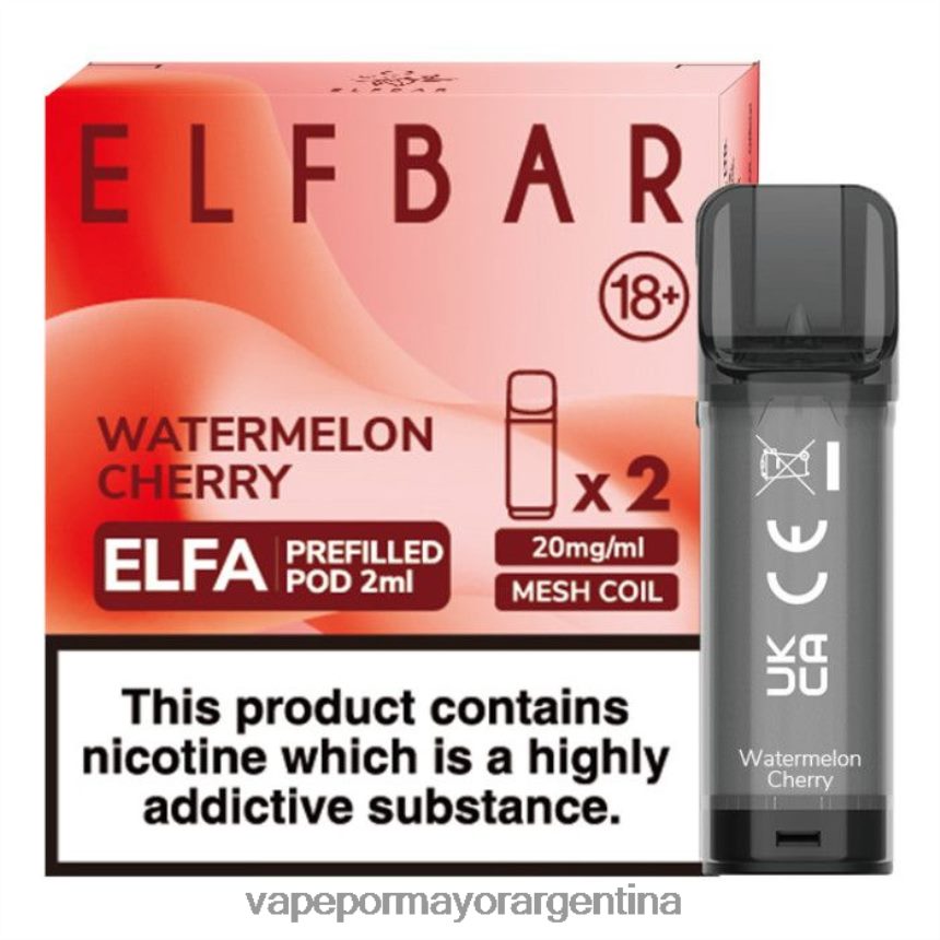 FDLPBF329 cereza sandia - Vape Por Mayor Argentina ELFBAR Elfa cápsula precargada - 2 ml - 20 mg (paquete de 2)