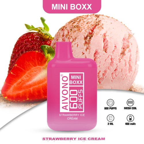 Vape Argentina - Aivono AIM MINI BOXX 600 helado de fresa 02BD232