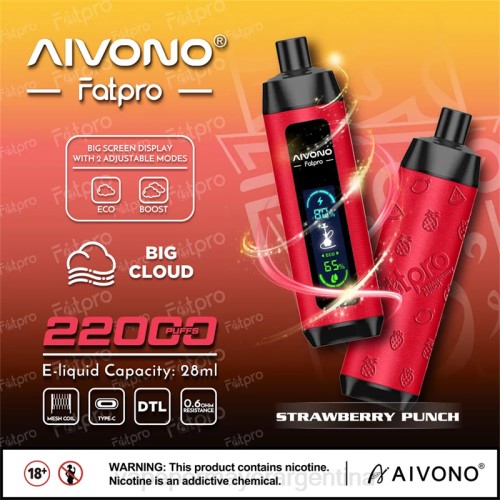 Tienda De Vapeo Al Por Mayor - Aivono Fatpro 22000 ponche de fresa 02BD8
