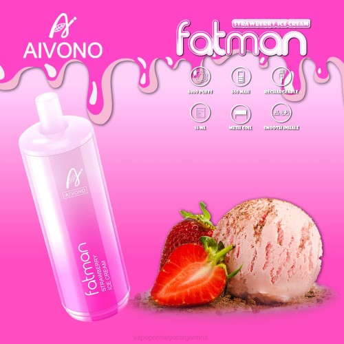 Vape Por Mayor Argentina - Aivono FATMAN 6800 helado de fresa 02BD21