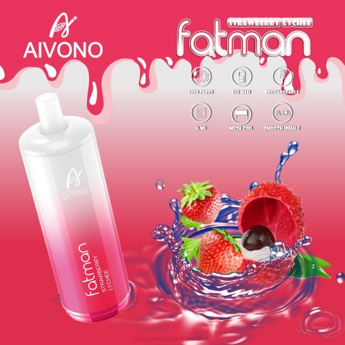 Vaporizador Al Por Mayor - Aivono FATMAN 6800 lichi de fresa 02BD23