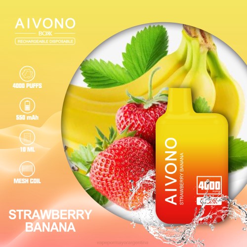 Vape Por Mayor Argentina - Aivono AIM BOXX 4000 plátano fresa 02BD231