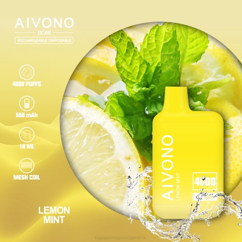 Vape Recargable - Aivono AIM BOXX 4000 menta limon 02BD230