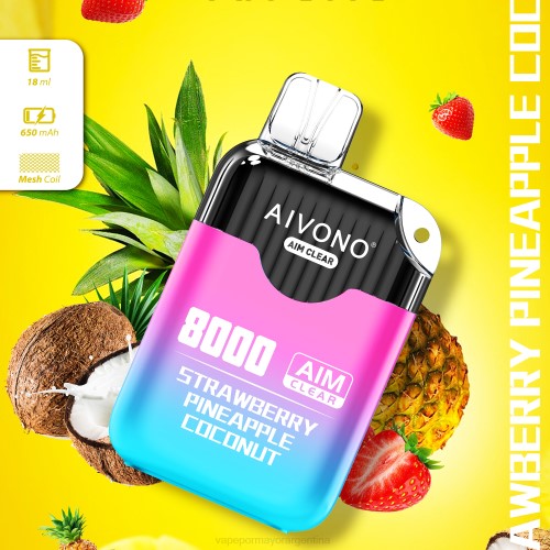 Distribuidor Vapeo Al Por Mayor - Aivono AIM CLEAR 8000 fresa piña coco 02BD207